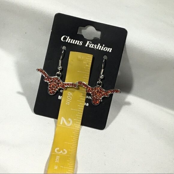 Embellished Crystal Bull Earrings (UC3) - Picture 4 of 5